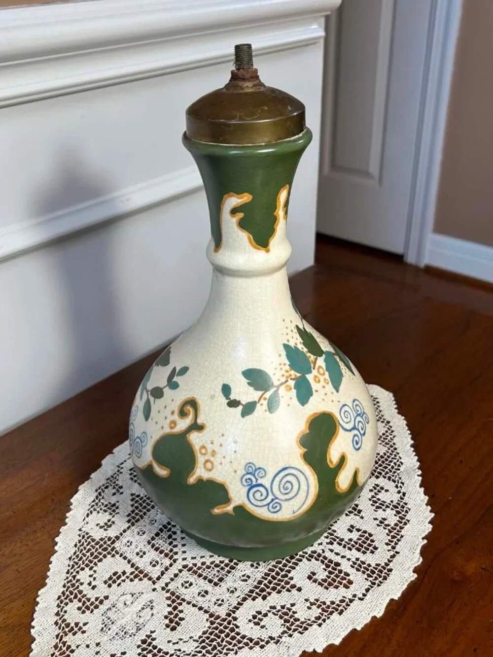 Vintage 1920s Dutch Art Pottery Lamp Base - Arnhemsche Fayence